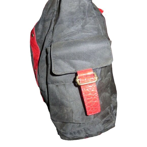 ED HARDY by Christian Audigier Y2K Mermaid Black Canvas & Patent Leather Trim & - Picture 4 of 12